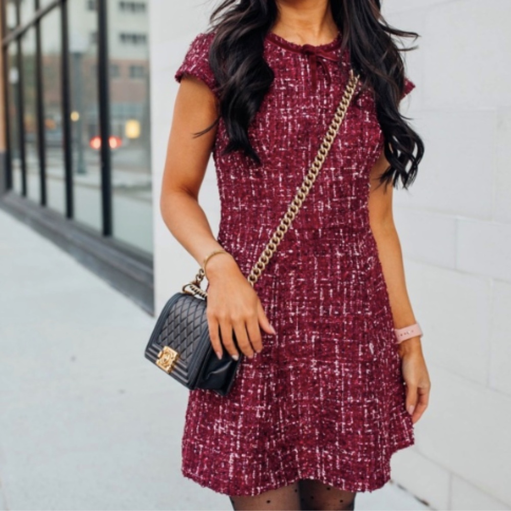 Gal Meets Glam Nell Tweed Dress